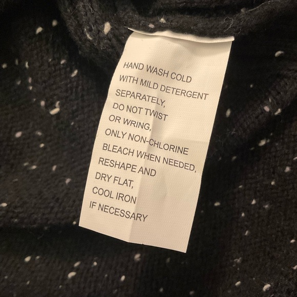 🖤✨ Anthropologie Eight Eight Eight Black Speckled Hooded Women’s Sweater L/XL - Picture 4 of 7